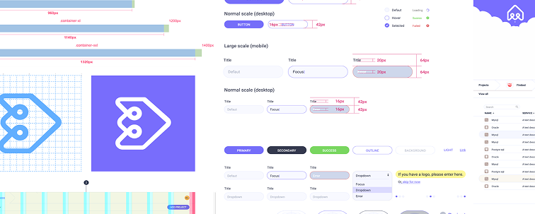 Composições de interfaces e projetos de Design de Rafael Lucchesi